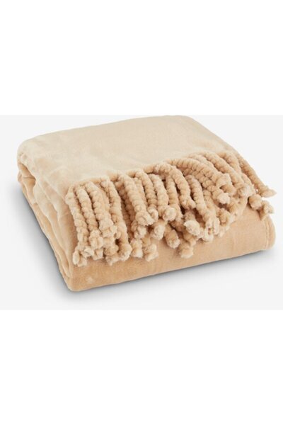 OEM Set of 2 fleece blankets BONDEROSE 130x170 latte