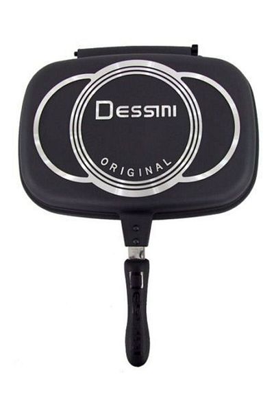 Dessini Double Side Die Casting Grill Pan Black 36centimeter