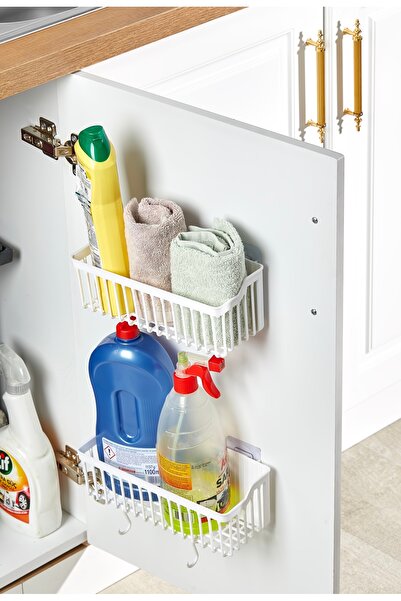 Estava Home Organizator de rafturi din plastic adeziv 2 bucăți