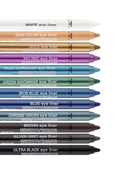 Mardinal Waterproff Eyeliner Ultra Balck Yağlı Suya Dayanıklı Göz Kalemi 12 Li