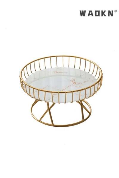Generic Golden Metal Fruit Bowl for Living Room and Tea Table - Home Decorati...