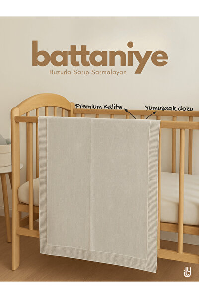Babily 80x100 Selanik Örgü Triko Bebek Battaniye