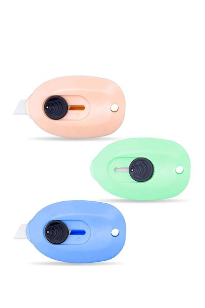 Generic 3pcs Portable Utility Knife Box Cutter Safety Package Box Opener Retr...