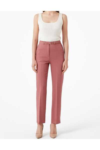 ŞIK VE MUTLU Mustard Belted Carrot Pants