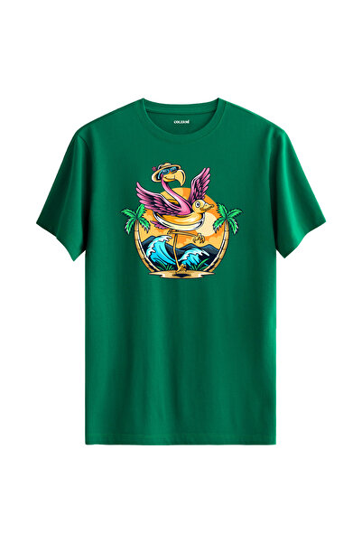 Colermi تي شيرت مطبوع عليه فلامينجو بيتش