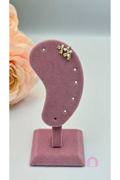 Moond Accessories أقراط شريحة من الفولاذ واللؤلؤ والذهب