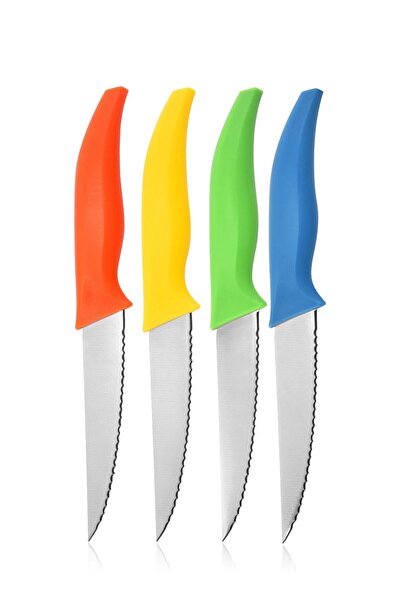 Generic Steak Knives Set of 4 Serrated Steak Knives, Starter Stainless Steel ...