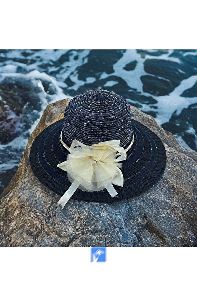 Kardelen Butik Denizli Pălărie de plajă mercerizată cu boruri largi pentru femei