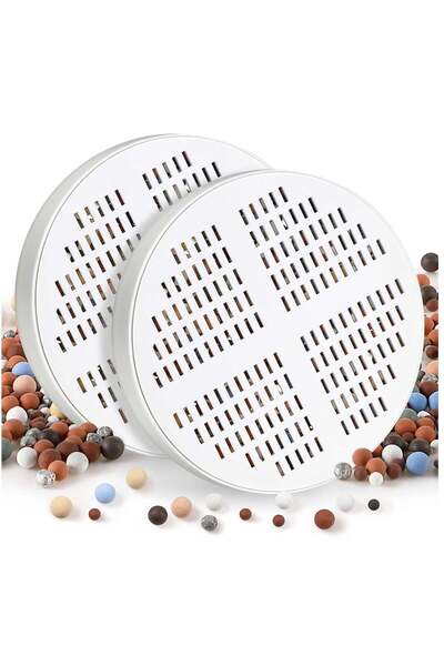 Generic 2-Pack Vitamin C & E Shower Head Filter Replacement Cartridge with Mineralized Balls, Compatible wi