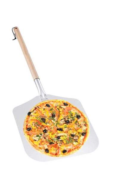 Generic LENND Premium Aluminum Pizza Peel With Detachable Beech Handle, 30.5 * 65cm, Convenient To Store, G