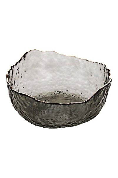 Generic Glass Fruit Salad Bowl Grey 13x13x6cm