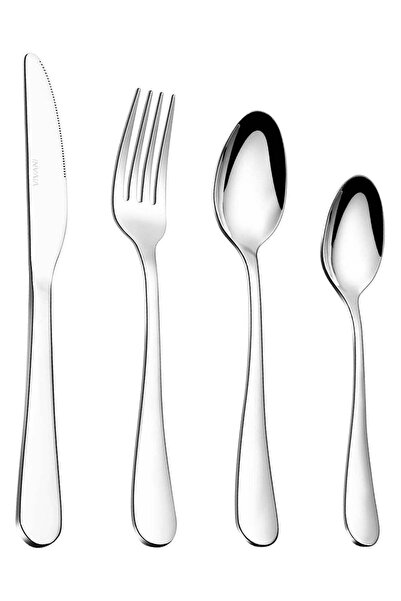 Generic 4 Piece Silverware Cutlery Set, Heavy Duty Stainless Steel Flatware f...