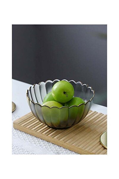 Generic Nordic Modern Design Phnom Penh Glass Bowl Grey 15.3x15.3x7.6cm