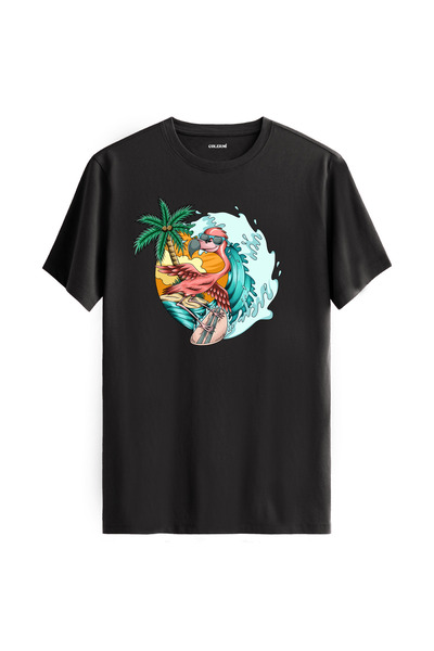 Colermi تي شيرت ركوب الأمواج على الأمواج فلامينجو