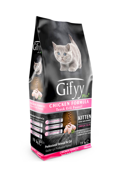 giffy GIFYY Kitten Yavru Kedi Maması 15 KG - Tavuklu, Vitaminli, Yüksek Prote...