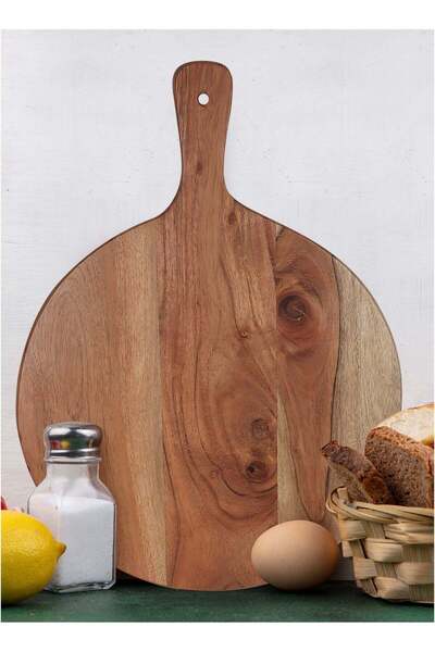 Generic Round-Corner Acacia Wood Chopping Board – 30x41x1.8cm – Ergonomic 4" ...