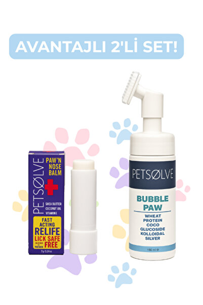 PETSOLVE Pati Bakım Seti, Pati/Burun Balmı ve Pati Köpüğü