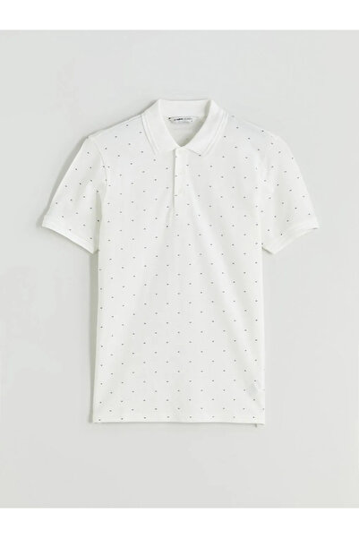 LC Waikiki Lcwaikiki Classicecru Polo Neck Patterned Pique Men's T-Shirt