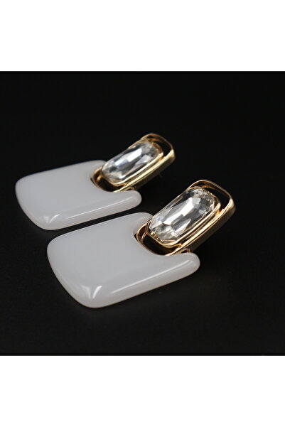 Retrovy Store Retro Mint Big Stone Earrings