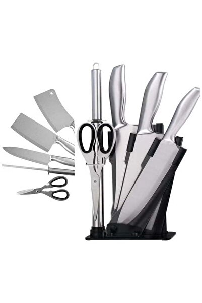 Generic Premium 6-Piece Stainless Steel Kitchen Knife Set with Acrylic Stand