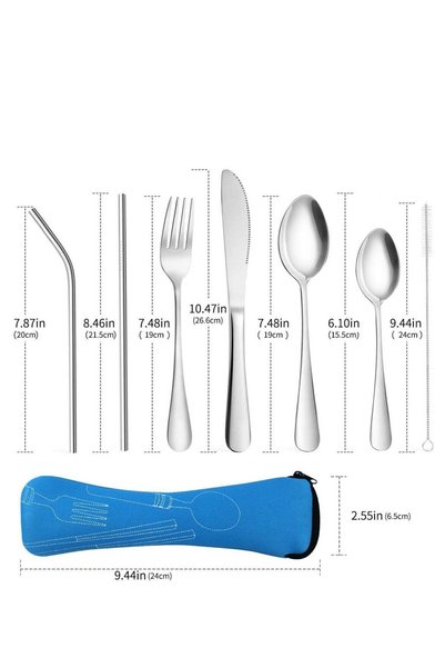 Generic NATUCE 8PCS Camping Cutlery Utensils, Camping Outdoor Utensils, Porta...
