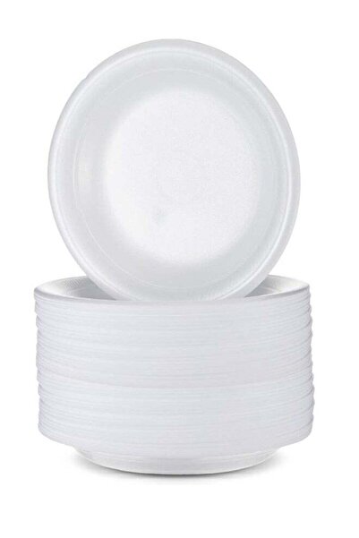 Generic متجر تنظيف كبير، 50 قطعة من أطباق الرغوة المستديرة للاستخدام مرة واحد...