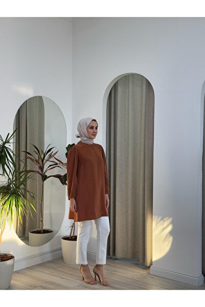 MissWhence İpek Tunik Bakır 37025