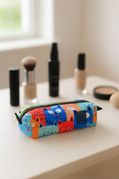 PUDUBAG Συμβατή τσάντα μακιγιάζ μίνι μεγέθους για γυναίκες, που χωράει μέσα σ...