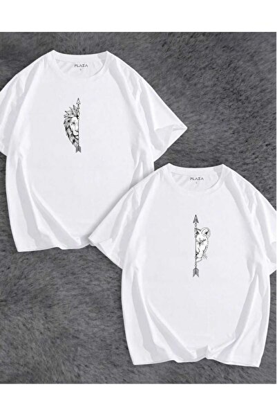 özcstore مجموعة زوجين من الرجال / النساء مطبوعة على شكل أسد