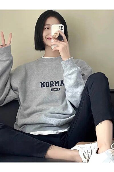 FUFLUNS سويت شيرت برقبة دائرية للجنسين للنساء/الرجال مطبوع عادي