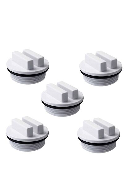 Generic SYOSI Threaded Winter Pool Plug Caps ,5pcs Swimming Pool Spa Return Line Winterizing Plugs Filter D