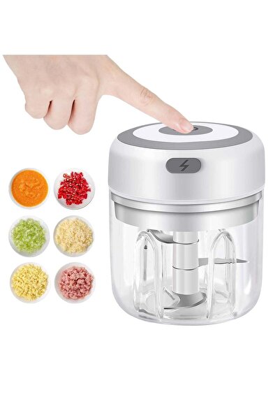 Generic مفرمة ثوم كهربائية صغيرة من VIUAUAX، محضرة طعام، مفرمة ثوم لاسلكية مح...