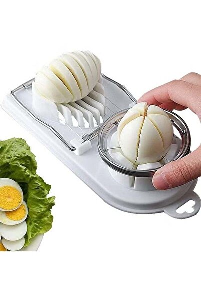 Generic 2-in-1 Corded Egg Slicer With Stainless Steel Wire for Boiled Eggs 2-...