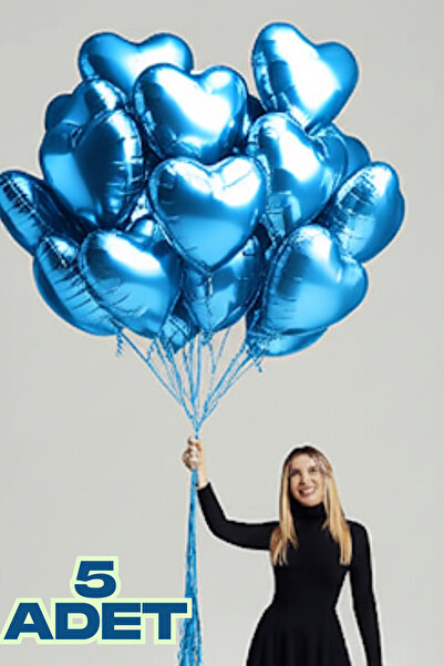 Baloncu Nene Mavi Kalp Set Büyük Kalp Evlilik Teklifi Evlilik Yıl Dönümü Sevgililer Günü Süs