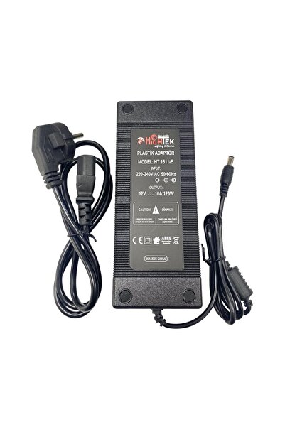 Hightek HT-1511E 12Volt 10Amper Adaptör 5.5x2.5mm Jak Fişli