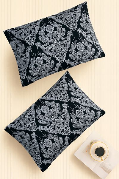 İQON |   Pattern |   Ranforce 2-Piece Pillowcase Set |   Damask Gray