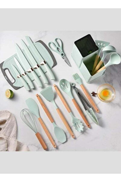 Generic 19-Piece Silicone Kitchen Utensil Set Nonstick Cooking Tools, Stainle...