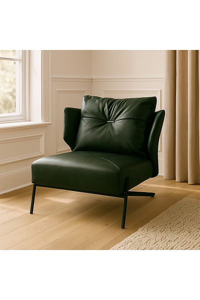 Vi Markets Oiled leather chair - metal bases