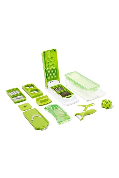 Generic Multifunctional Food Slicer White/Green/Clear 27x26x14cm
