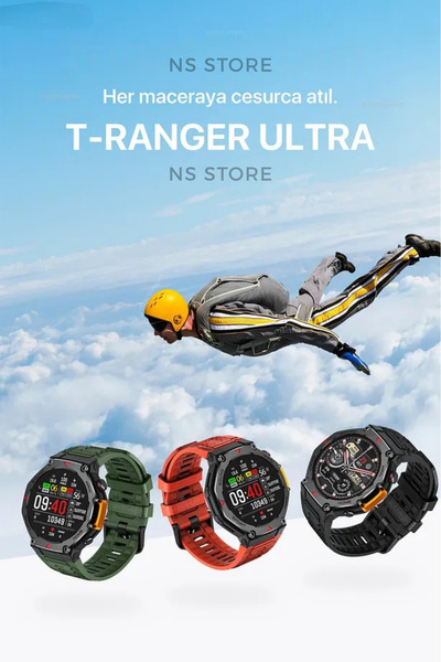 NS Store T-Ranger Ultra Outdoor Akıllı Saat | Güçlü Batarya, Suya Dayanıklı, GPS Navigasyon