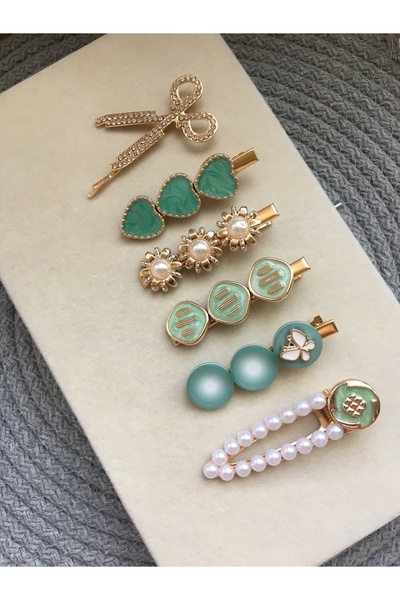 GUNESTAKI Green Color 5-Piece Buckle Set