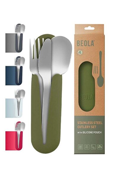 Generic Stainless Steel Cutlery Set, Travel Utensils Set with Silicone Case P...