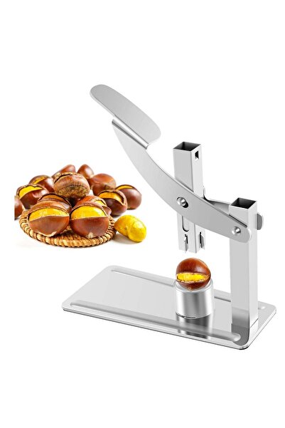 Generic Excefore Chestnut Clip Nut Cracker, Heavy Duty Chestnut Opener with Non-Slip Handle, Stainless Stee
