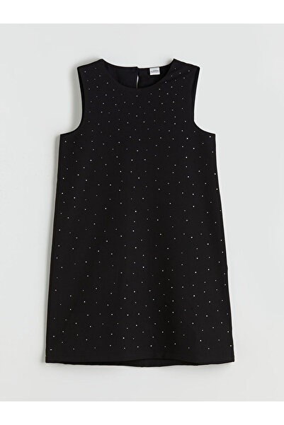 LC Waikiki Esvab Giyim'den Şık Tercihler | Bisiklet Yaka Taşlı Kız Çocuk Elbise