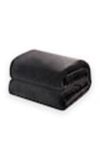 OEM Black flannel blanket, 200x150cm, set of 1 piece