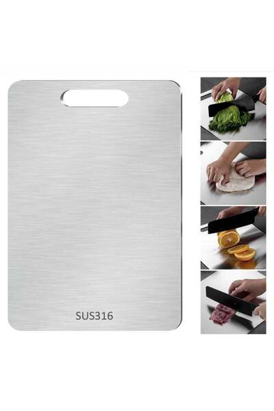 Generic 316 Stainless Steel Cutting Board - Titanium Cutting Board,Double-Sid...