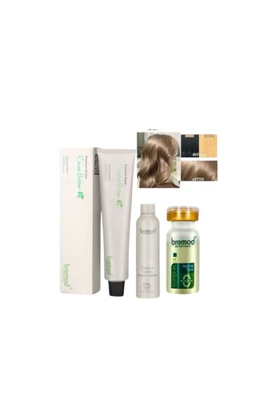 BREMOD مجموعة كاملة لصبغ الشعر الأشقر الرمادي
