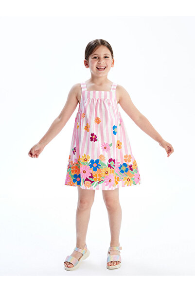 LC Waikiki Φόρεμα για κορίτσια από το κατάστημα GiyÇık, ροζ με λουλούδια, Λιν...
