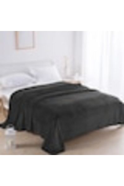 OEM Black flannel blanket, 200x150cm, set of 1 piece