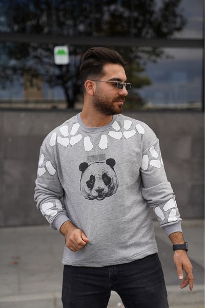 ManKlas Sweatshirt 3 Thread Crew Neck Printed Oversized Sweat